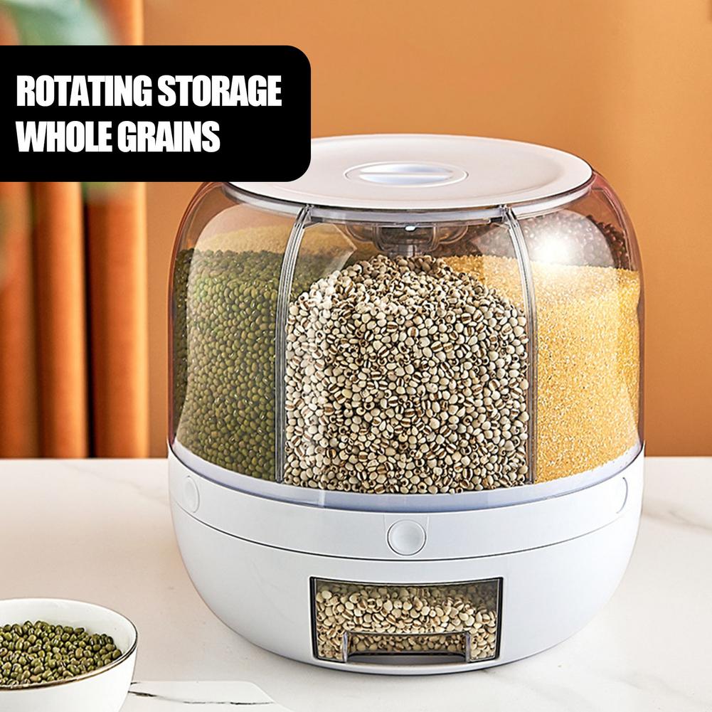 6-Grid Rotatory Grain Bucket Container