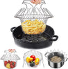 Load image into Gallery viewer, Foldable Stainless Steel Deep Fry Basket
