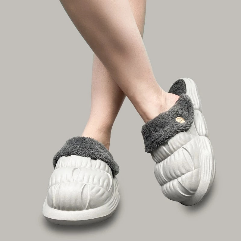 2022 Winter Unisex Slides Detachable Plush Indoor Slippers