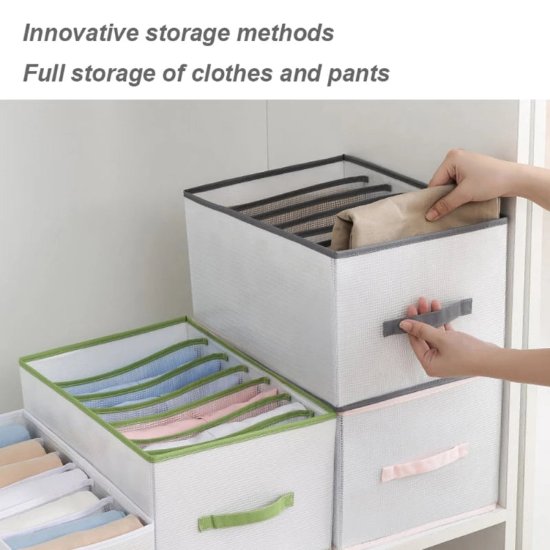 Cotton Linen Folding Clothes Storage Divider Box