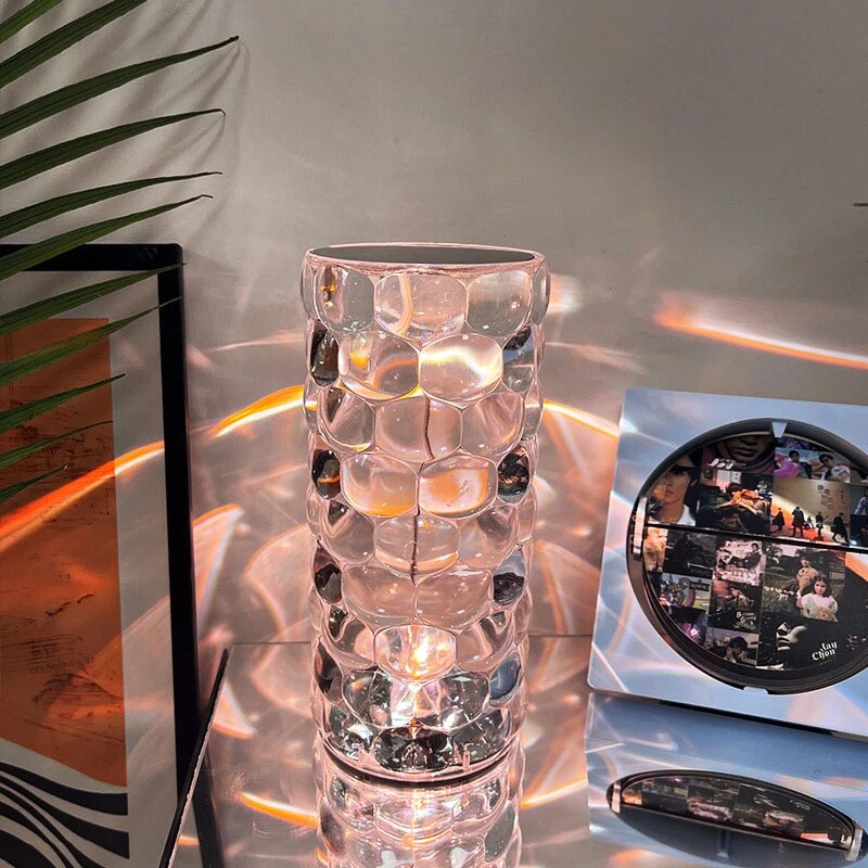 Water Droplets USB Rechargeable Crystal Table Lamp