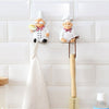 Cute Chef Wall-mounted Wire Plug Holder