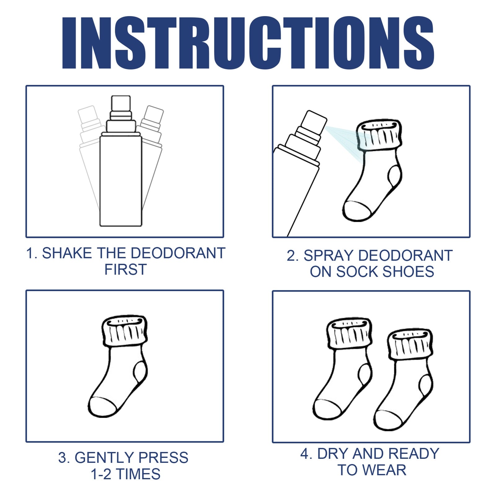 Spray desodorante para calzado