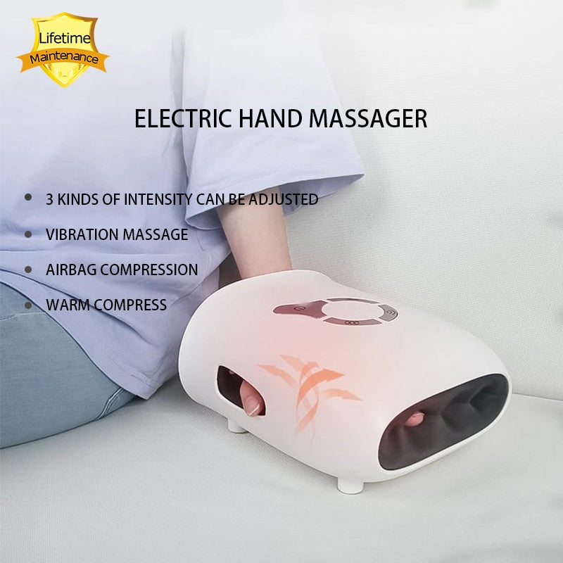 Masajeador de manos con calefacción de airbag eléctrico inalámbrico