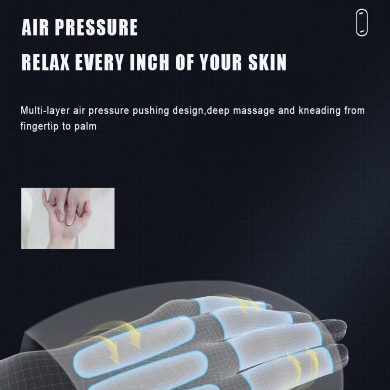 Masajeador de manos con calefacción de airbag eléctrico inalámbrico