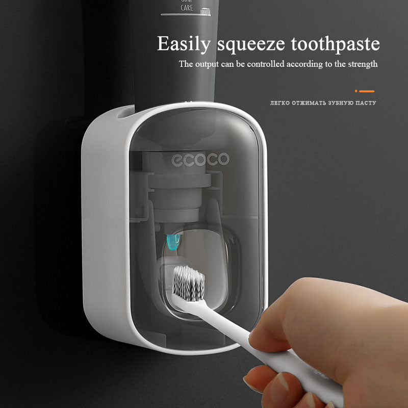 Dispensador automático de pasta de dientes montado en la pared