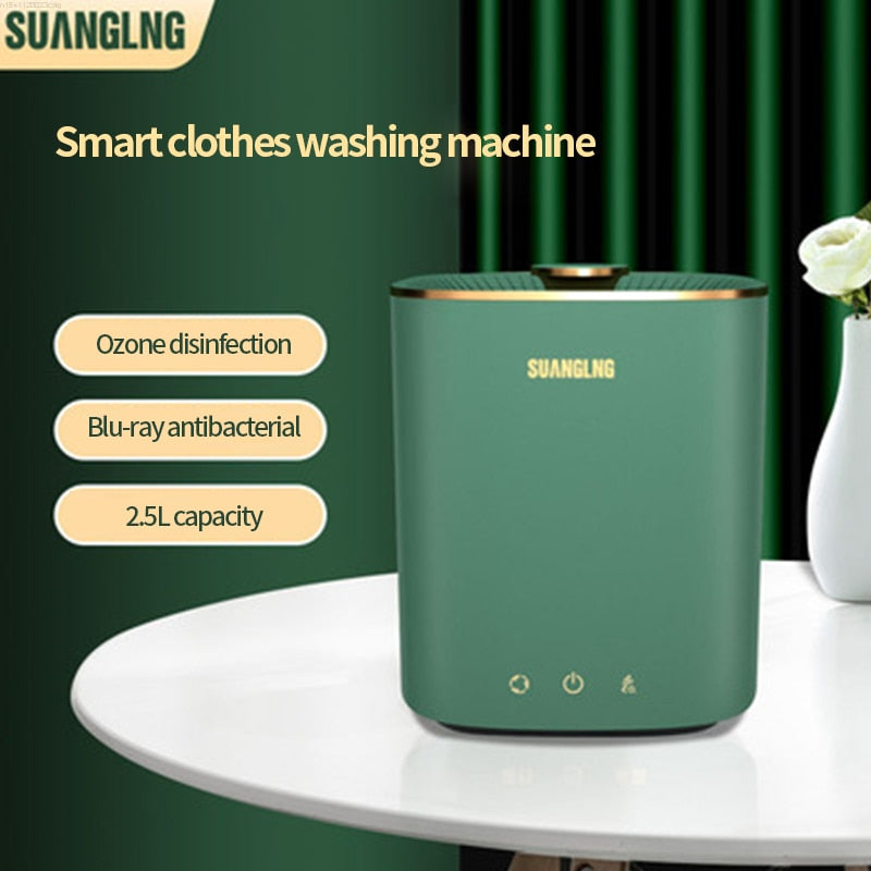 2.5L Capacity Portable Mini Washing Machine Automatic Dormitory Travel  Underwear Smart Socks Washing Machine