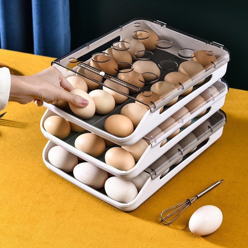 Transparent Rolling Style Egg Storage Tray