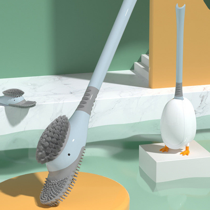 Cepillo de baño de silicona con forma de pato