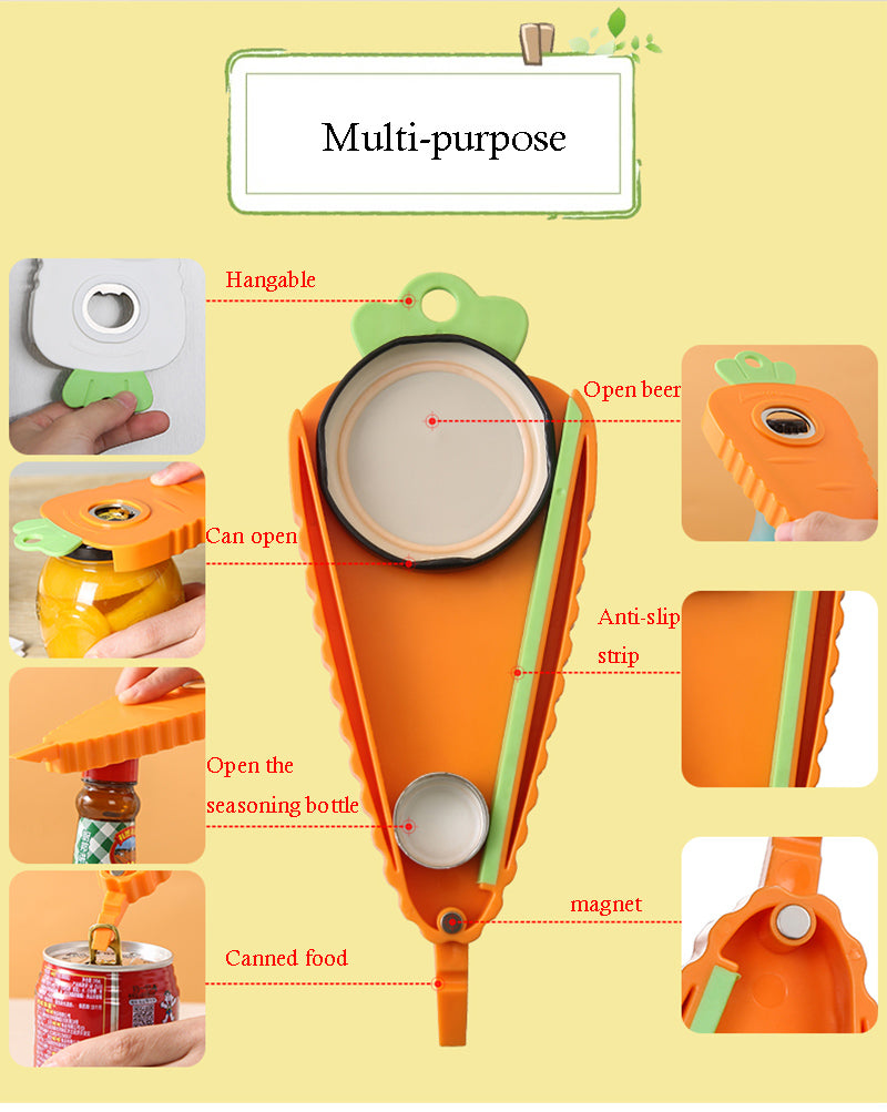 Creative Carrot Style Multi-functional Jar Opener