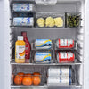 Organizador de latas de refrescos para refrigerador con ruedas de 2 niveles