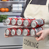 Organizador de latas de refrescos para refrigerador con ruedas de 2 niveles